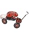 Gardener's Supply Company Garden Stool Rolling Cart with Bucket Basket Holder | Deluxe Tractor Scoot - Heavy Duty Garden Wagon with Adjustable Steering Handle, 360 Degree Swivel Seat & Utility Tray