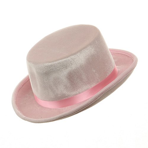 Shiny Top Hat - Pink Velvet Halloween Costume