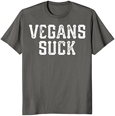 Mens Vegans Suck T-shirt Medium Asphalt