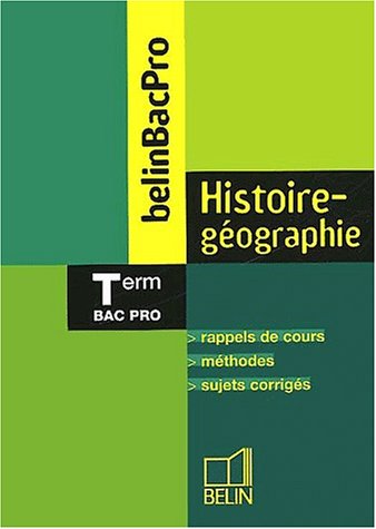 Histoire-géographie, Term Bac pro