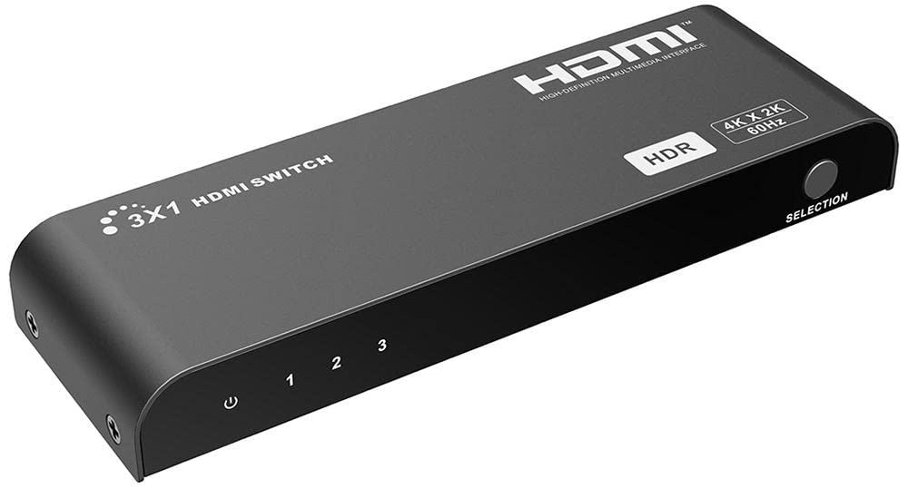 3 Way PSG3446 4Kx2K UHD 60Hz HDMI 2.0 Switch, HDCP 2.2