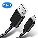 X-EDITION Android Charger Cable, Micro USB Cable (2-Pack, 10Ft) Braided Extra Long Fast Charger Cord Compatible with Galaxy S7 S6 Edge S4 Note 5 J7 J5, Moto G5, LG G4 G3 (Grey)