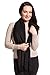 Fishers Finery Women's 100% Pure Cashmere Winter Scarf; 2-Ply Dehaired (Black)