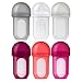 Boon, NURSH Reusable Silicone Pouch Baby Bottles for Air-Free Feeding with Stage 2 Medium Flow Nipple, 8 Ounce (Pack of 6)