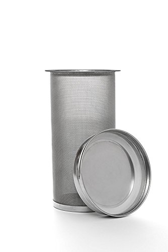 Click Here to See More Images Double Wall Filter with Rubber Seal Cold Brew Coffee, Iced Tea, Iced Coffee Maker, Fruit Infuser, and Heavy Duty Stainless Steel Lid for Wide Mouth Mason Jar 1 Quart (32oz)