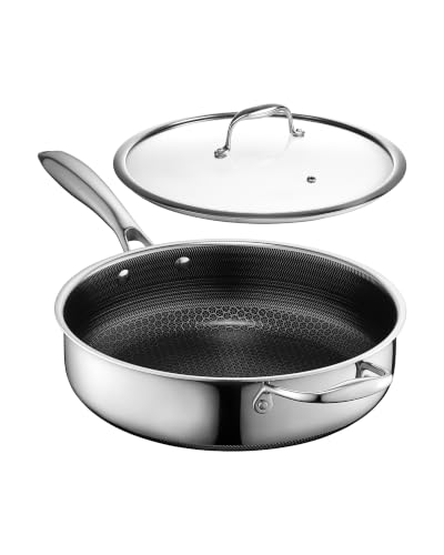 HexClad 4.5 Qt Hybrid Deep Sauté Pan