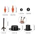 Outivity 600 Pcs Snowman Crafts DIY Kits for Winter Kids Holiday Party Decor Gift,Includes 60 Mini Black Top Hats,360 Snowman Craft Buttons,60 Carrot Noses Buttons and 120 Hands