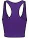 BEKDO Womens Basic Seamless Cropped Racerback Sports Tank Top-ONE Size-Purple