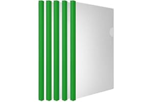 AKAHA Plastic File Folder 10mm Sliding Bar Report Covers, 18C, 40 Sheet Capacity, Transparent Resume Presentation File Folders Organizer Binder for A4 Size Paper, 10 Pcs