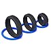 cob Silicone Cock Ring Set Erection Enhancing Penis Ring (3 Blue + 3 Black)