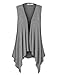 LL WSK1071 Womens Lightweight Sleeveless Draped Open Cardigan XL HEATHER_GREY