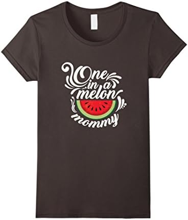 Womens Mommy Watermelon Tees: One In A Melon T-Shirt XL Asphalt