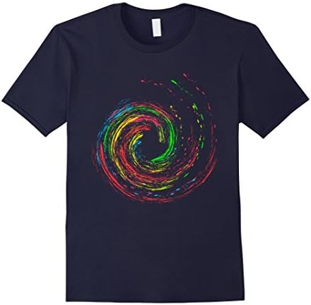 Men's Holi Festival T-Shirt Color Swirl Tee 3XL Navy