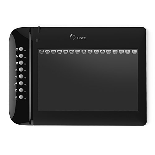 Ugee M1000L 10 x 6 Inch Graphics Drawing Digital Pen Tablet with 8 Shortcuts(Black)
