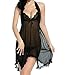Bluetime Womens Sexy Lingerie Hi Low Dress See Through Halter Babydoll Sleepwear