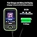 Mp3 Player with Bluetooth 16GB Clip Sport Mp3 Player Support up to 64GB Music Player-Green by TIMMY