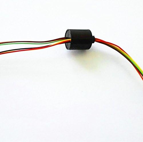 Alphabeeboo Mini Slip Ring 12.5mm 6 Wires CIRCUITS 2A 240V 300Rpm w/ Flange U Type for Monitor
