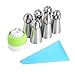 Russian Ball Tips, PROMENE Russian Sphere Ball Icing Tips Nozzles Cake Decorating Supplies Cookies Macaron Cupcake Decorating Tips Kits with 3 Colors Coupler (6 Sets)