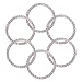 TOBATOBA 6 Pack Crystal Rhinestone Car Bling Decorations Ring Emblem Sticker Decor Car Engine Start Stop Accessories for Men and Women, 6 Pieces