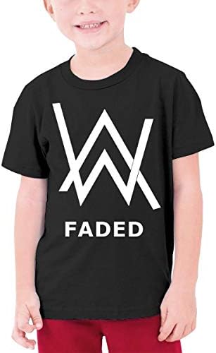 ATOPSHOP Teen Alan Walker Youth Boys and Girls Short Sleeve T Shirt Black