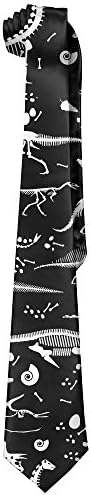 Dinosaur Fossils Eggs Bones Skeletons Pattern Design Mens Necktie Fashion Silk Tie
