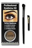Professional Eyebrow Kit By Luxsy - .10 Oz - Brow Kit Includes Brow Stencils Inspired By Celebrity Eyebrow Shapes, Brow Powder, Two Brushes - Quick and Easy Solution to Get Perfectly Shaped Eyebrows in Minutes - Instantly Fix Over-Plucked, Sparse, Thin Brows or Color, Define and Emphasize Your Brows for a Thicker, Fuller, Natural Look - 100 % Satisfaction Guaranteed! (Dark Blonde)