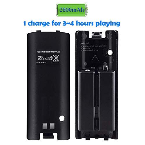 2 Wii+Rechargeable+Batteries+Remote+Controller+Nintendo