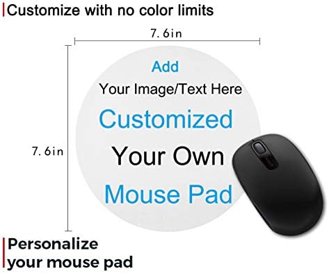 Custom Gaming Mouse Pad Gift - Add Photo, Text, Logo or Art Design and Make Your Own Customized Mousepad. Personalized Non-Slip Rubber Mouse Mat for Desktops, Computer, PC and Laptops 7.6x7.6 Inches.