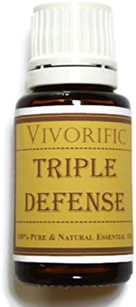 Vivorific Health Triple Defense Essential Oil| Our Version of Four Thieves Oil|-15 ml-100% Pure, Natural and Therapeutic Grade| Great for Immune Support and Much More| Vegan and Kosher Certified