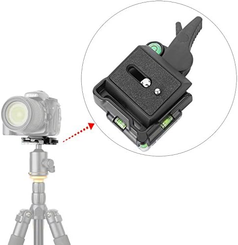 Papaler Quick Release Plate, KINGJOY BB-20 Aluminum Quick Release Plate QR Plate Adapter 1/4" and 3/8" Screws for DSLR Camera Camcorder Tripod Monopod Ball Head