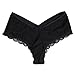 YiZYiF Men's Pouch Sissy Lace Floral Underwear Criss-crossing Bikini Panties Lingerie Black X-Large