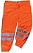 Ergodyne GloWear 8910 ANSI High Visibilty Orange Reflective Safety Pants, Small/Medium