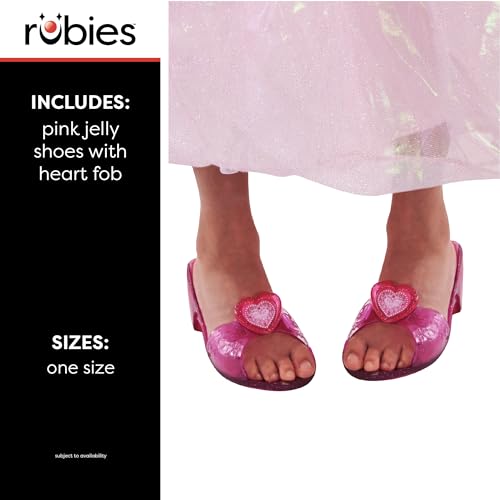 Rubies 156736OS000 Pink Jelly Shoes Princess Kids Fancy Dress, Girls Halloween
