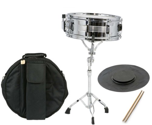 New Student Snare Drum Set with Case, Sticks, Stand and Practice Pad Kit - Thumbnail 3