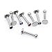 CrazyPiercing Lot of 8 Pairs Assorted Gems Labret Lip Bar Chin Lip Rings Piercing 1.2mm Surgical Steel 16 Guage