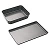 MasterClass-Non-Stick-Bakeware-Set-with-Deep-Roasting-Tin-and-Large-Baking-Tray-Robust-1-mm-Thick-Carbon-Steel-2-Pieces MasterClass Non Stick Bakeware Set with Deep Roasting Tin and Large Baking Tray, Robust 1 mm Thick Carbon Steel, 2…