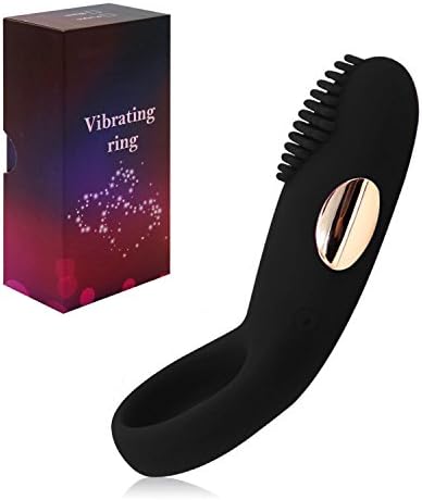 CHTOY Massage Delay Ring for Men, Silicone Lock Ring Strong Vibration Silicone Massage Ring