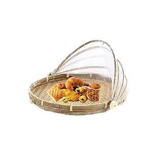 Bloomma Cesta de mimbre para pan con cubierta de gasa para restaurantes