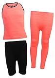 Body Glove Girl\'s 3 Piece Athletic Shorts, Legging