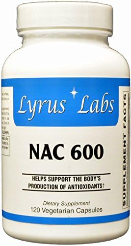 Lyrus Labs NAC (N-Acetyl Cysteine) 600 mg - 120 Vegetarian Capsules