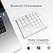 Cateck Bluetooth Numeric Keypad, Aluminum Wireless Bluetooth 34-Key Number pad with Multiple Shortcuts for Computer Laptop Windows Surface Pro Apple iMac iPad Android Tablet Smartphone- Silver