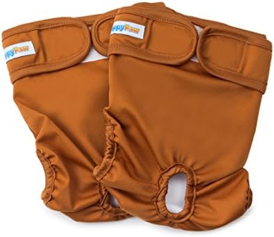 Reusable Washable Dog Diapers (Color Red - 2 Pack) Durable Dog Wraps Premium Quality (SMALL)