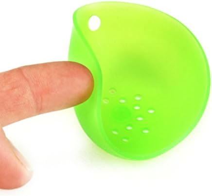 Mini Stretchy Colander (2-Pack Green) Easily Drain Cans, Jars, Lemon Seeds and More.  Stretch Over Any Small Container to Create a Shaker for Fresh Herbs/Cheese/More
