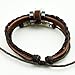 November's Chopin Unique Beads Braided Leather Adjustable Wrap Bracelet