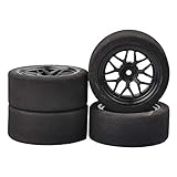 Ruixunte 4PCS Unique Foam Tires Wheel Rims Set of for RC 1:10 Model On-Road Racing Car