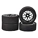 Ruixunte 4PCS Unique Foam Tires Wheel Rims Set of for RC 1:10 Model On-Road Racing Car