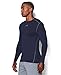Under Armour Men's ColdGear Armour Compression Crew, Midnight Navy/Steel, Large