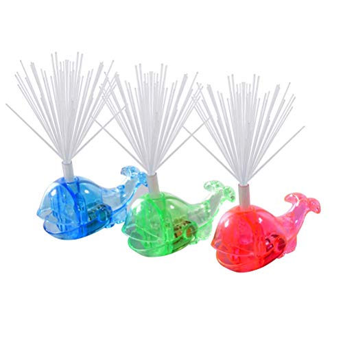 Polymer 10pcs LED Whale Optical Fiber Finger Lights Kids Luminous Toy Led Lamp Flash Colorful Optical Fiber Toy for Kids (Random Color) - Thumbnail 2