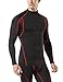 Tesla TM-MUT12-KKR_Medium Men's Mock Long-Sleeved T-Shirt Cool Dry Compression Baselayer MUT12