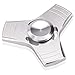 Fidget Spinner High Speed Aluminum Bearing Finger spinner Hand spinners fidget Toy for Adults Kids for Relieving Stress Anxiety ADHD Focus Boredom (Silver, Three Leaves)